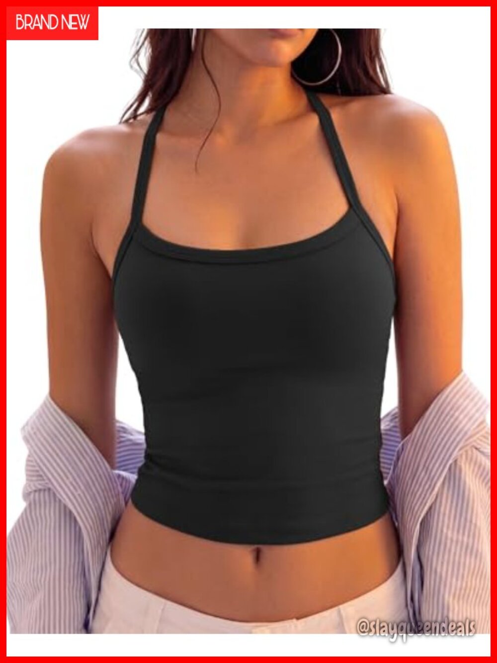 Women's Workout Tank Top with Built in Bra and Removable Pads